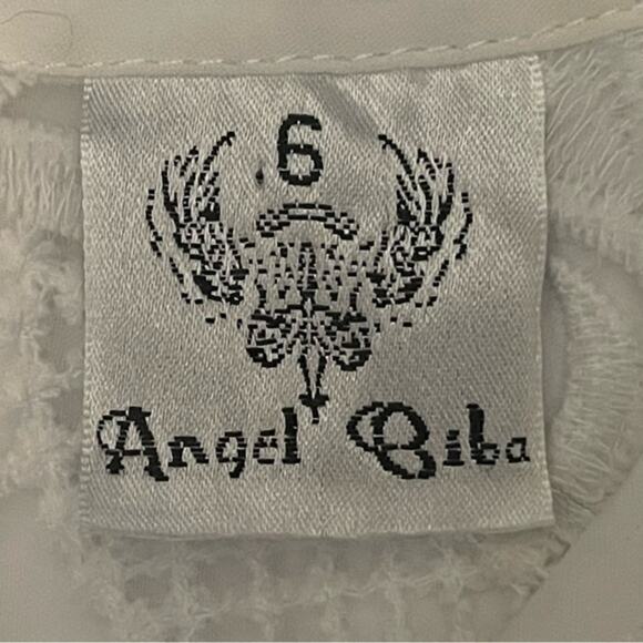 Angel BIBA‎ White Sheer Lace Bodice Boning Hem Party Event Dress NWOT Size 6 - Picture 8 of 12